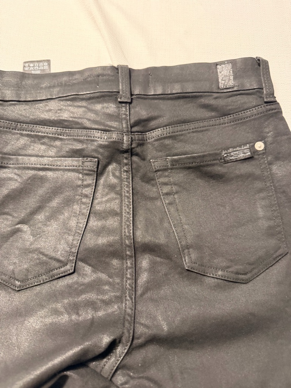 7 For All Mankind Black Skinny  Jeans - Picture 3 of 12